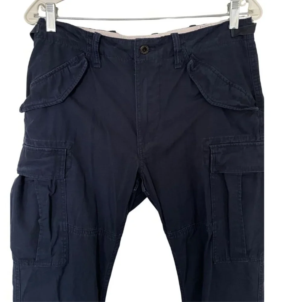 Polo Ralph Lauren Surplus US Division Military Canvas Cargo Pants 30 x 30 Navy